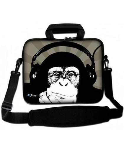 Sleevy 17.3 inch laptoptas chimpansee