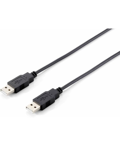 Equip USB A/USB A 2.0 1.8m 1.8m USB A USB A Mannelijk Mannelijk Zwart USB-kabel