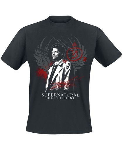 Supernatural Castiel T-shirt zwart