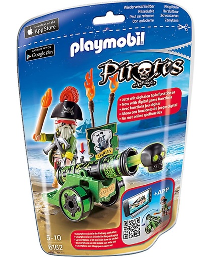 Playmobil Piratenkapitein met groen kanon  - 6162