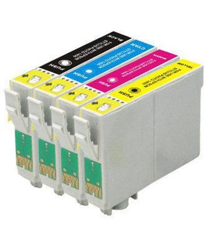 Merkloos – Inktcartridge / Alternatief voor de EPSON, E-T1815, 1 set (BK,C,M,Y) Cartridges en Toners - Toners