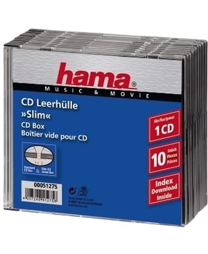 Hama Cd Slim Box - 10 stuks