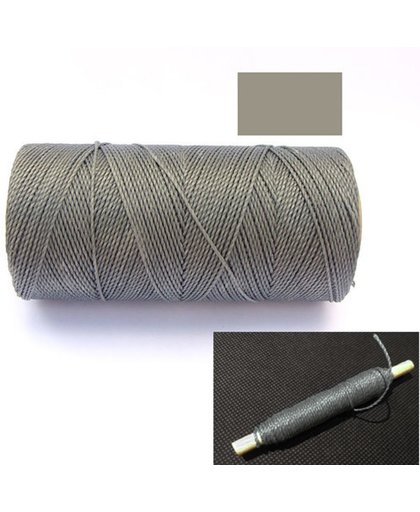 Macrame Koord - Waxed Polyester Cord - AS GRIJS / ASH GREY - Klos 914 cm - 1mm dik