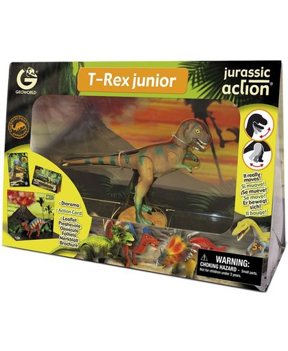 T-Rex Junior - beweegbaar - Geoworld - 18 x 12 cm