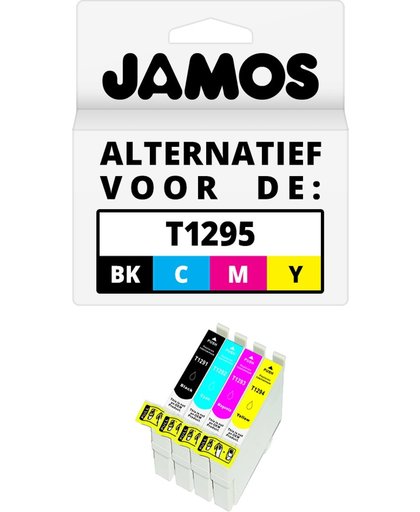 Jamos - Inktcartridges / Alternatief voor de Epson T1295 Zwart & Kleuren Set