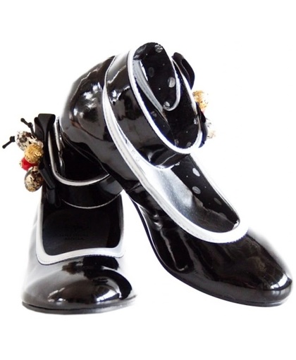 Spaanse Prinsessen schoenen zwart lak maat 28 - binnenmaat 19 cm -