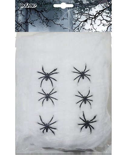 Cobweb 100g white +6 spiders