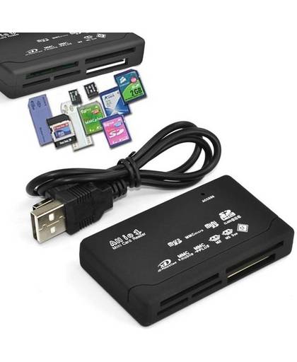 Geheugenkaart lezer - kaartlezer - cardreader - multifunctioneel - USB - extern - CF - MS - TF - M2 - (micro) SD - memory card reader - DisQounts