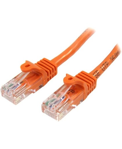 StarTech.com Cat5e Ethernet met snagless RJ45 connectors UTP kabel 0,5m oranje netwerkkabel