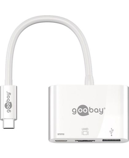 Goobay USB-C naar HDMI, USB-A en USB-C adapter met DP Alt Mode - 4K 30 Hz - 0,15 meter