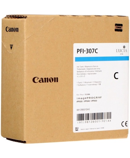 Canon PFI-307C 330ml Cyaan inktcartridge
