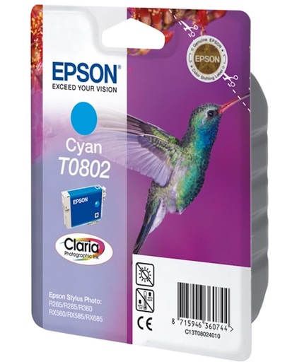 Epson inktpatroon Cyan T0802 Claria Photographic Ink