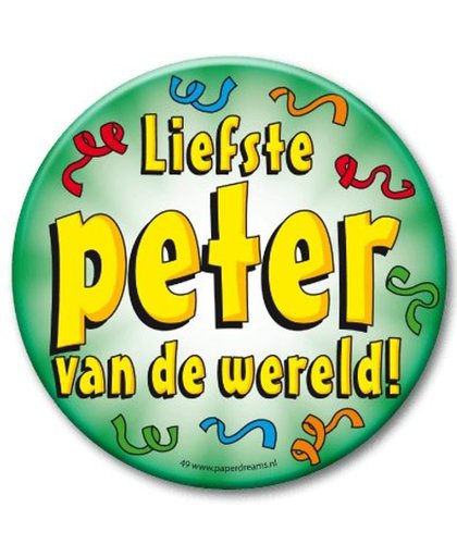 XL Button - Liefste Peter (Doorsnee 10 cm)