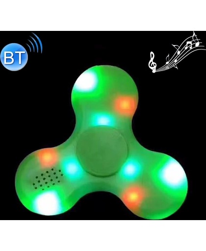 Bluetooth V4.0 Speaker Glowing Fidget Spinner Toy Anti-Anxiety Toy met RGB LED licht voor Children en Adults, 1.5 Minutes Rotation Time, Big Steel Beads Bearing + ABS materiaal(groen)