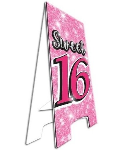 Decoratie bord Sweet 16 - verjaardag versiering