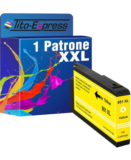 Tito-Express PlatinumSerie PlatinumSerie® 1 Cartridge XXL Yellow Compatible voor HP 951 für HP Officejet 8100 E-printer HP Officejet Pro 8600 E-All-In-One HP Officejet Pro 8600 Plus e-All-In-One HP Officejet Pro 8600 Premium e-All-In-One