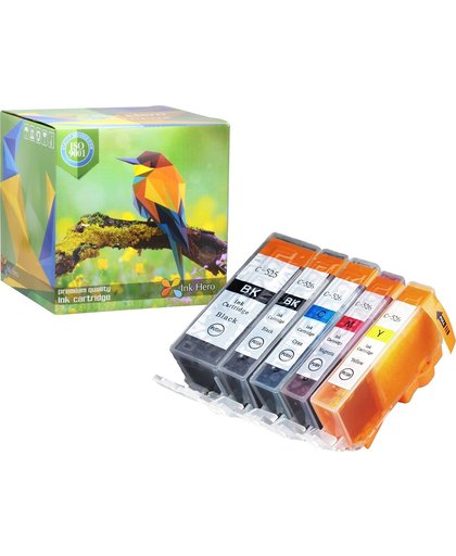 Ink Hero - 5 Pack - Inktcartridge / Alternatief voor de Canon CLI-526, PGI-525, PIXMA iP4850, iP4950, iX6550, MG5150, MG5320, MG5350, MX715, MX885, MX895