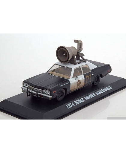 Dodge Monaco Bluesmobile 1974 with horn Zwart/Wit 1:43 Greenlight Collectibles