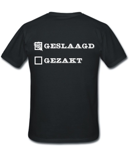 Mijncadeautje T-shirt - Geslaagd - gezakt - Unisex Zwart (maat XXL)