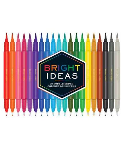 Bright ideas: 20 double-ended colored brush pens