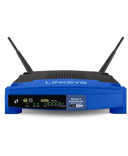 Linksys WRT54GL Fast Ethernet Zwart, Blauw draadloze router