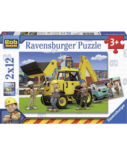 Ravensburger Bob de bouwer. Twee puzzels van 12 stukjes - kinderpuzzel