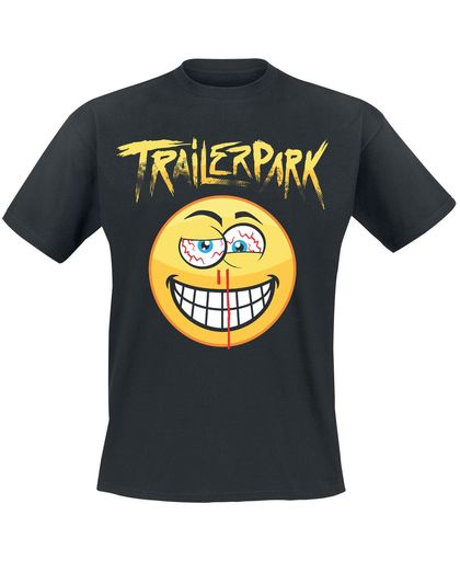 Trailerpark Smiley T-shirt zwart