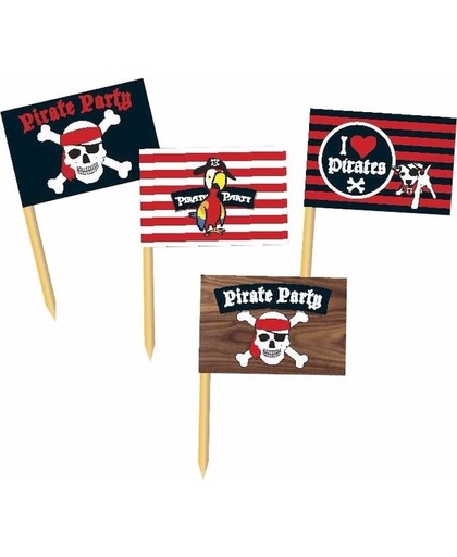 Piraten prikkertjes Pirate Party 36 stuks - Piraten versiering