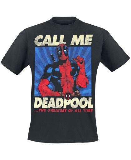 Deadpool Call Me Deadpool T-shirt zwart