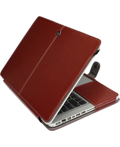 For Macbook Pro 15.4 inch Laptop Crazy Horse structuur horizontaal Flip lederen hoesje (Coffee)