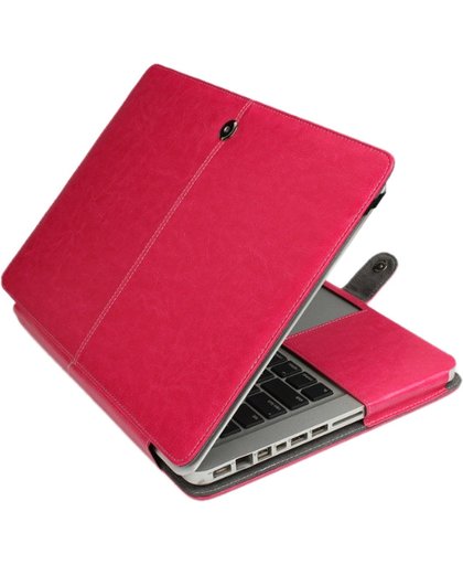 For Macbook Pro 15.4 inch Laptop Crazy Horse structuur horizontaal Flip lederen hoesje (hard roze)