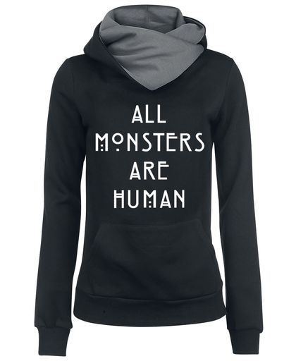 American Horror Story All Monsters Are Human Girls trui met capuchon zwart-grijs