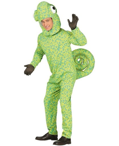 Groen kameleon hagendis kostuum voor volwassenen - verkleedpak M (48-50)