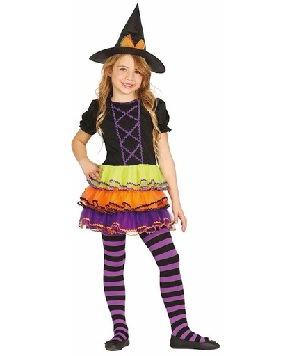Halloween - Luxe heksen kostuum / outfit Brujita voor meisjes 5-6 jaar (110-116)