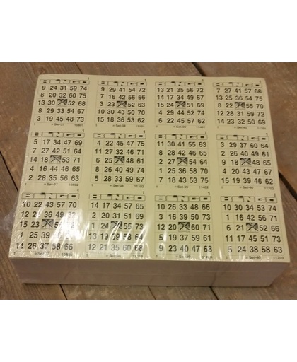 Bingokaarten 1 t/m 75 | 10 Game | Quatro - Bingoboek