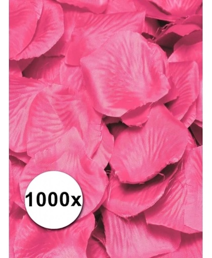 Luxe roze rozenblaadjes 1000 stuks - kunst rozen blaadjes