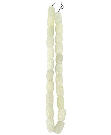 Kralen Streng Jade Ovaal Bewerkt (16 mm)