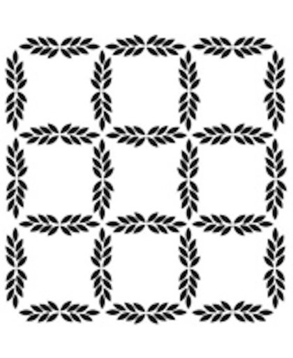The Crafters Workshop mini Leaf Grid/ bladeren patroon stencil