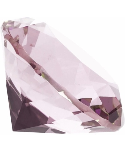 Kristallen diamanten 5 cm  Licht roze