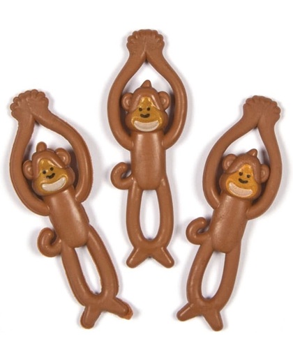 Speelgoed uitrekbare vliegende apen feestartikelen voor kinderen ideaal om cadeau te geven (6 stuks)