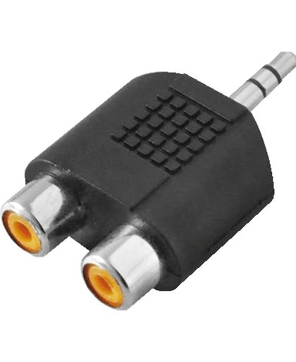 LogiLink CA1001 3.5mm 2 x RCA Zwart kabeladapter/verloopstukje