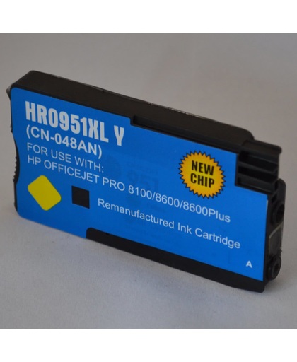 Merkloos - Inktcartridge / Alternatief voor de HP 951XL / Geel