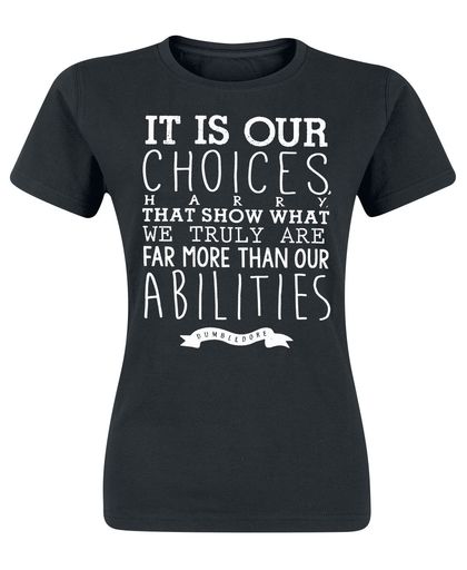Harry Potter Our Choices - Dumbledore Girls shirt zwart