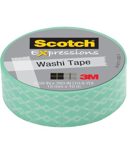 15x Scotch Expressions washi tape, 15mmx10 m, blue weave