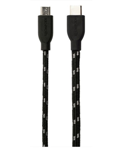 Boompods USB-C op USB-A Retro kabel 1,0 m zwart