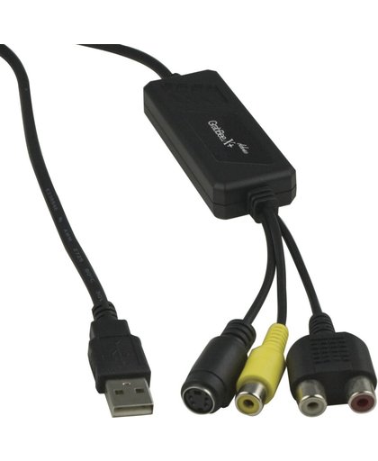 DELTACO TV-57 Video converter kabel, , 4x video aansluitingen, zwart