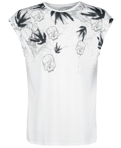 Outer Vision Marble Skulls Tanktop wit