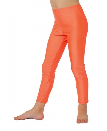 Neon oranje kinder legging 164