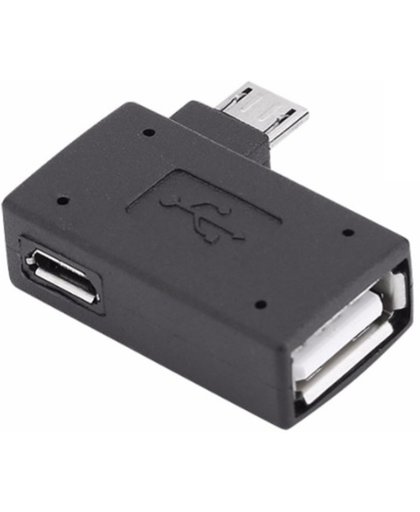 Coretek USB Micro B OTG adapter met Micro USB voeding - USB2.0