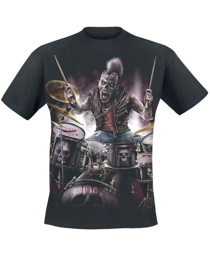 Spiral Zombie Backbeat T-shirt zwart